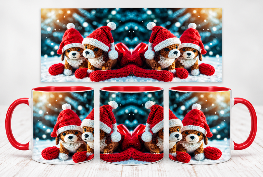 Tas Kerst puppy's gehaakt